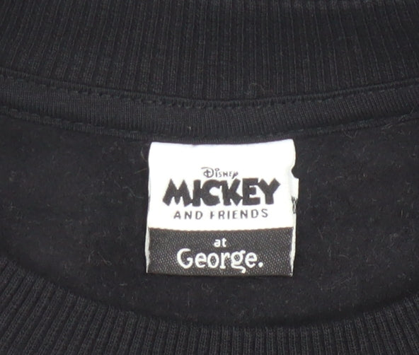 Disney Mickey Mouse at George Women’s Black Sweatshirt Size S 8-10
