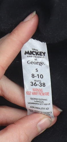Disney Mickey Mouse at George Women’s Black Sweatshirt Size S 8-10