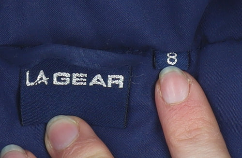 LA Gear Women's Blue Puffer Jacket Size 8 Mid-Length Winter Coat