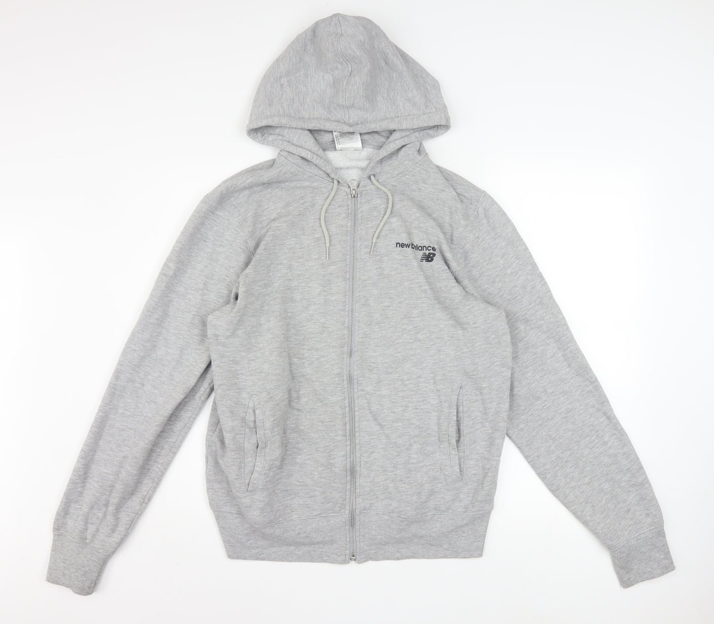 New Balance Men Grey Full Zip Hoodie Size M Sports Fleece