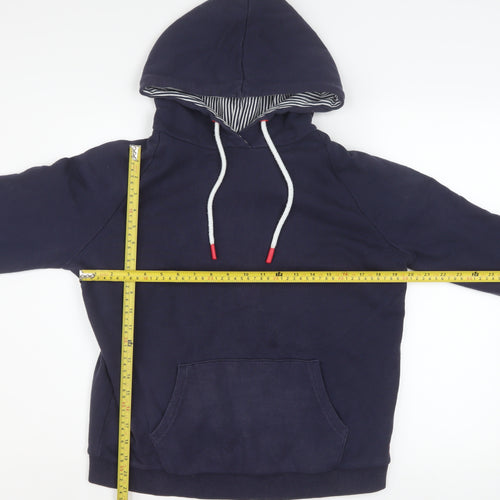 Joules Women's Navy Pullover Hoodie Size 12 Cotton Blend