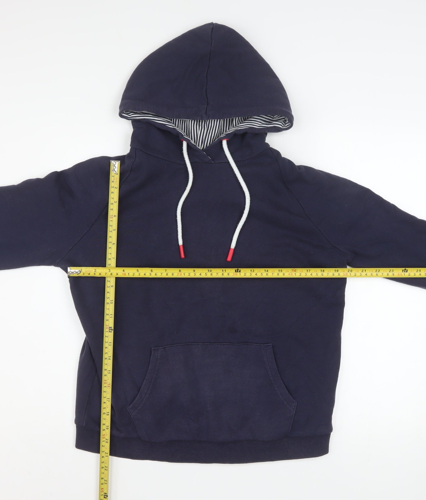 Joules Women's Navy Pullover Hoodie Size 12 Cotton Blend