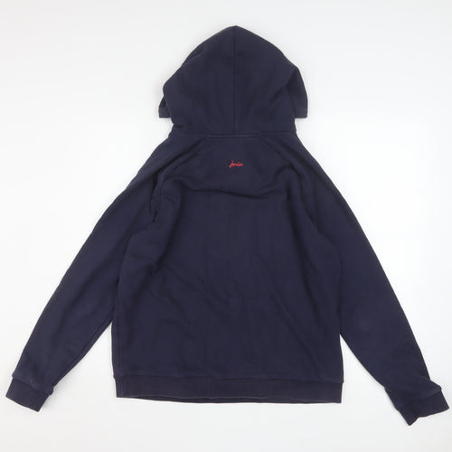 Joules Women's Navy Pullover Hoodie Size 12 Cotton Blend