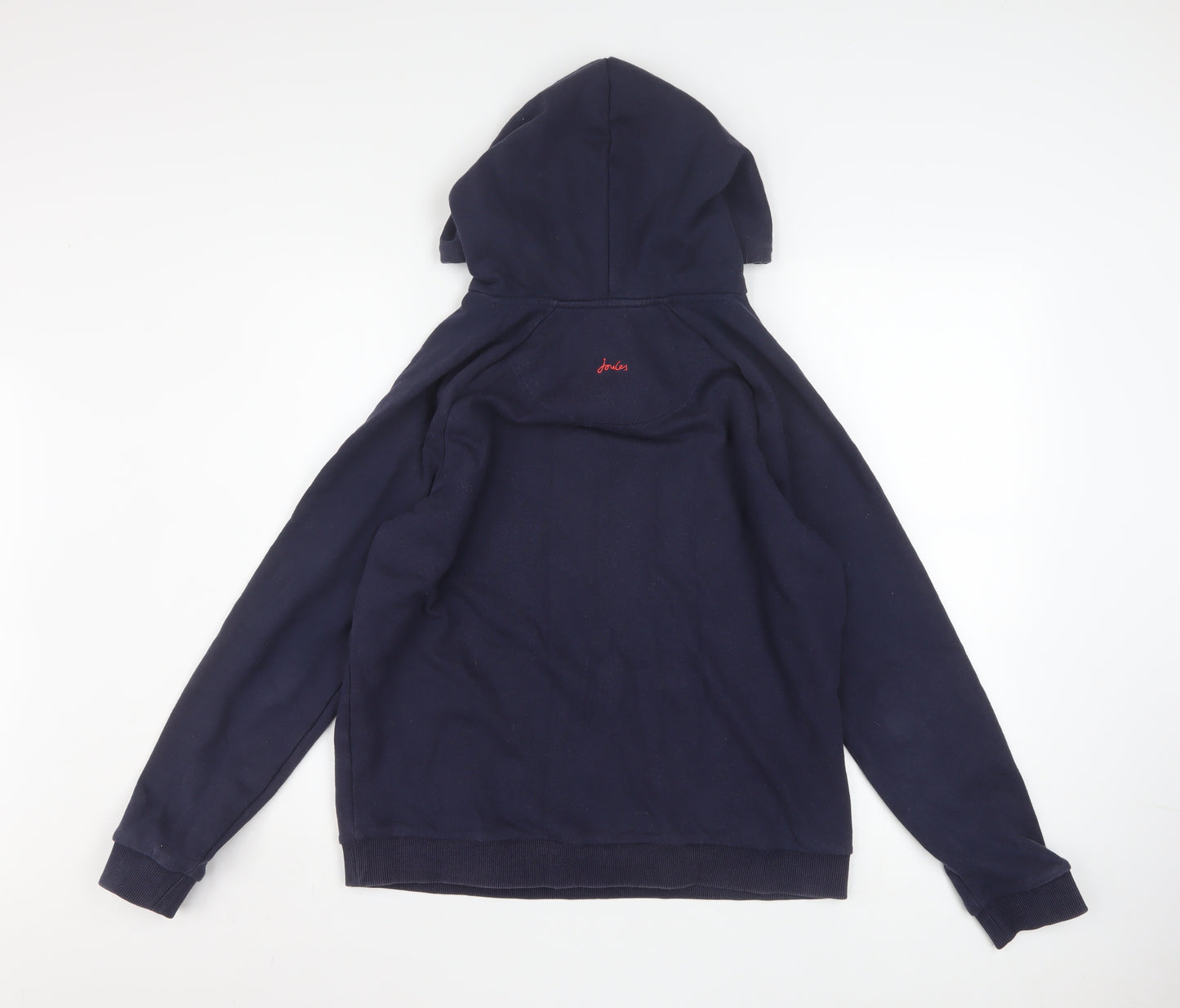 Joules Women's Navy Pullover Hoodie Size 12 Cotton Blend
