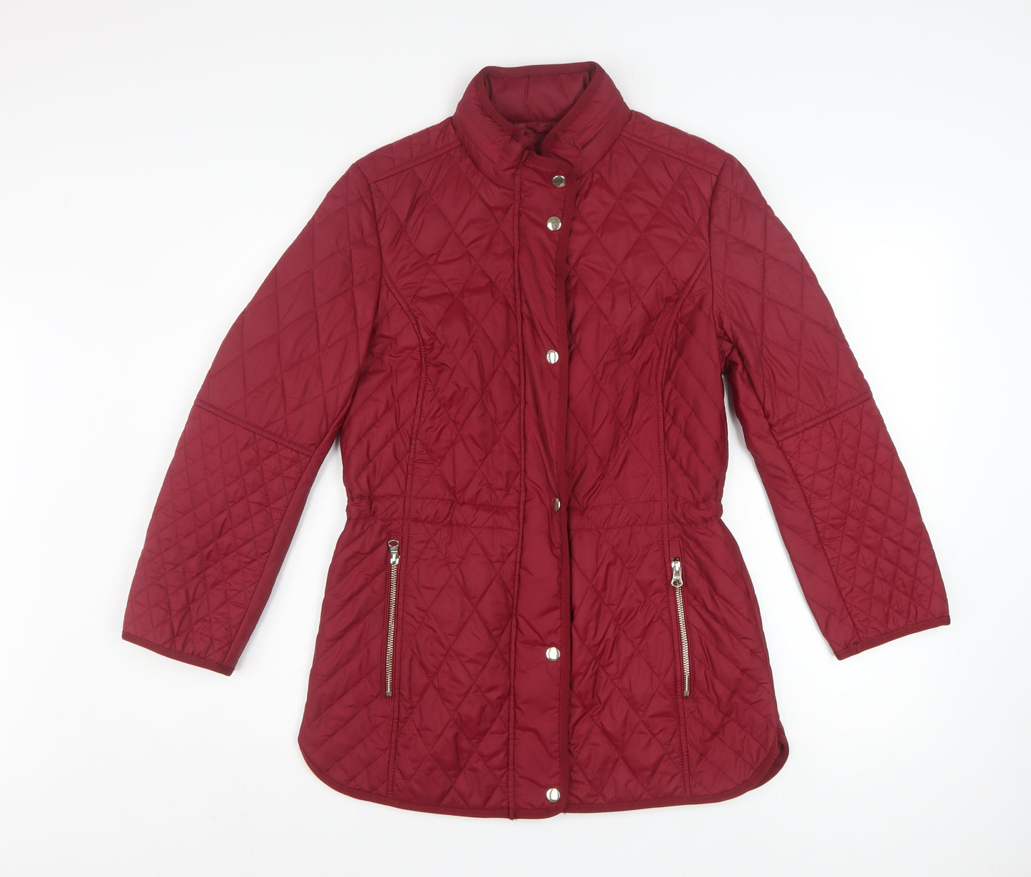 Marks and Spencer Women’s Red Quilted Mid-Length Jacket UK 8