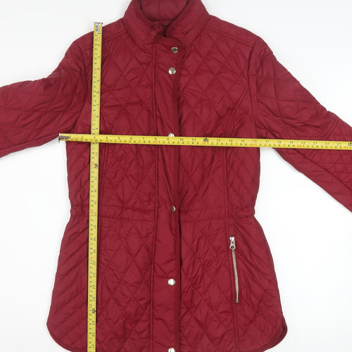Marks and Spencer Women’s Red Quilted Mid-Length Jacket UK 8