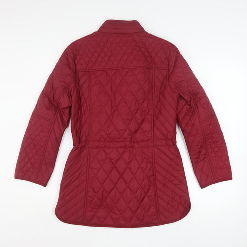 Marks and Spencer Women’s Red Quilted Mid-Length Jacket UK 8