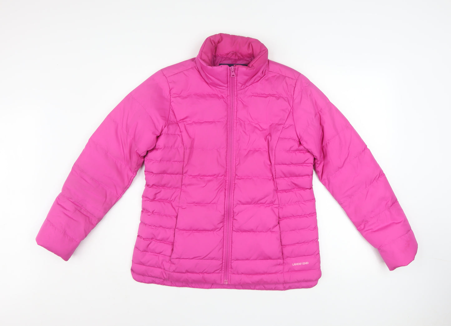 Lands' End Women's Pink XS Petite Puffer Jacket Down Insulated
