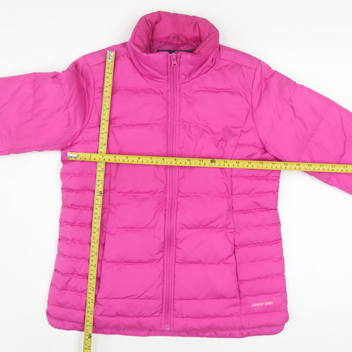 Lands' End Women's Pink XS Petite Puffer Jacket Down Insulated