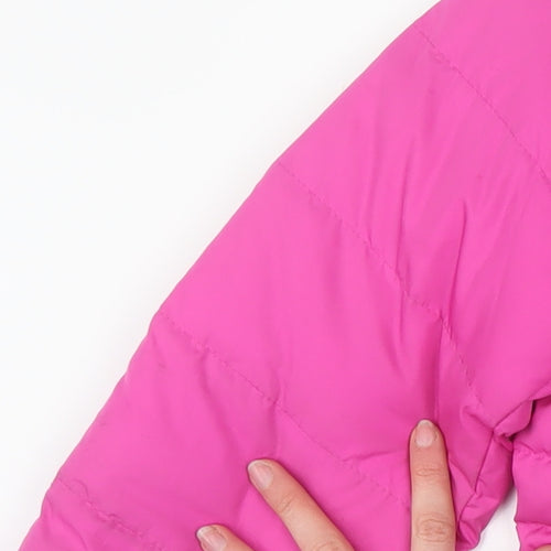 Lands' End Women's Pink XS Petite Puffer Jacket Down Insulated