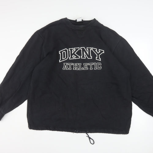 DKNY Men's Black Athletic Crew Neck Pullover Sweatshirt M
