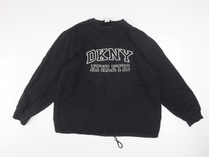 DKNY Men's Black Athletic Crew Neck Pullover Sweatshirt M
