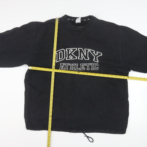 DKNY Men's Black Athletic Crew Neck Pullover Sweatshirt M