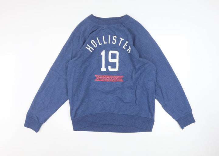 Hollister Men's Blue Graphic Pullover Sweatshirt Size M