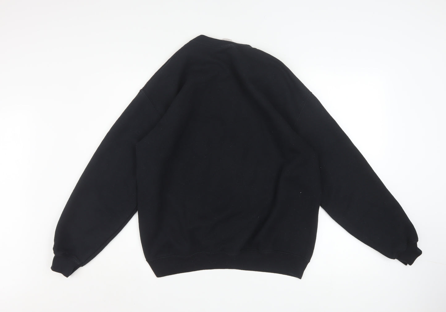 Gildan Men’s Black Graphic Pullover Sweatshirt M Heavyweight Fleece