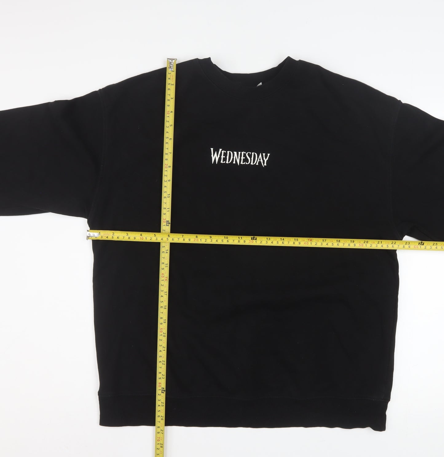 H&M Divided Women's Black Wednesday Crew Neck Sweatshirt Size 12