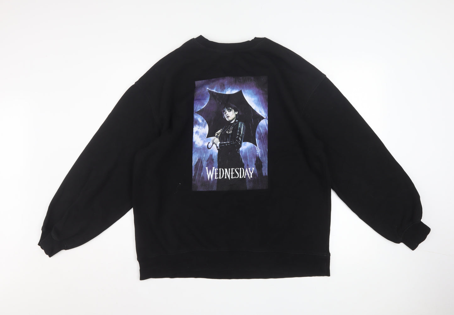 H&M Divided Women's Black Wednesday Crew Neck Sweatshirt Size 12
