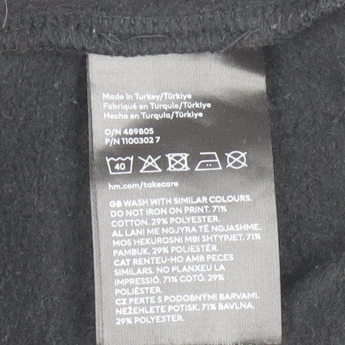 H&M Divided Women's Black Wednesday Crew Neck Sweatshirt Size 12