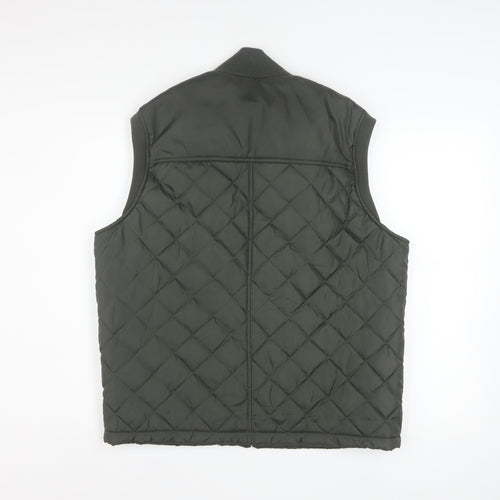 Greenwoods Mens Khaki Quilted Waistcoat Size M Zip Padded Gilet