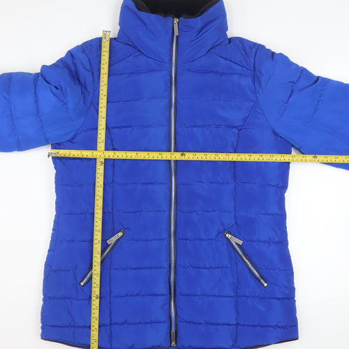 Roman Women’s Blue Puffer Jacket Size 16 Polyester Zip Winter Coat
