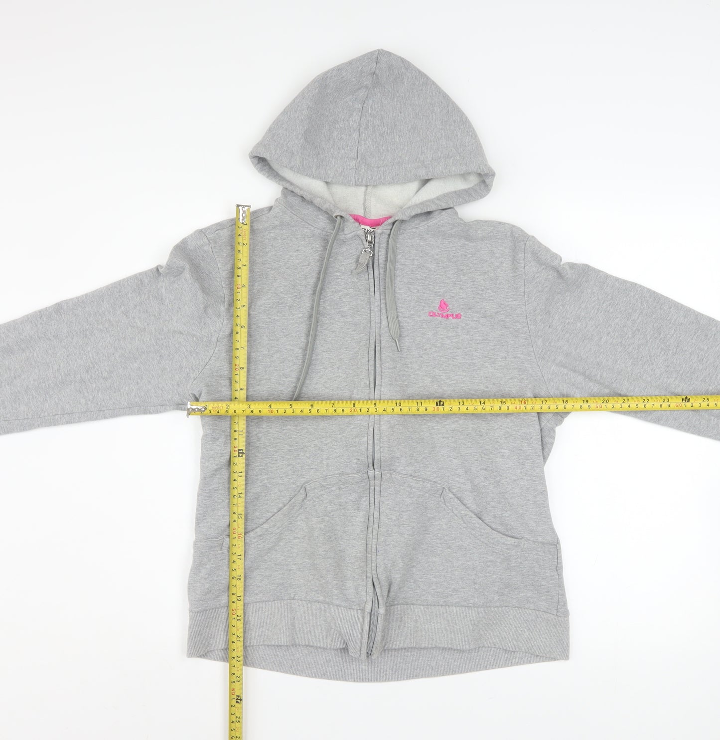 Olympus Sport Womens Grey Full Zip Hoodie Size 18 Cotton Blend