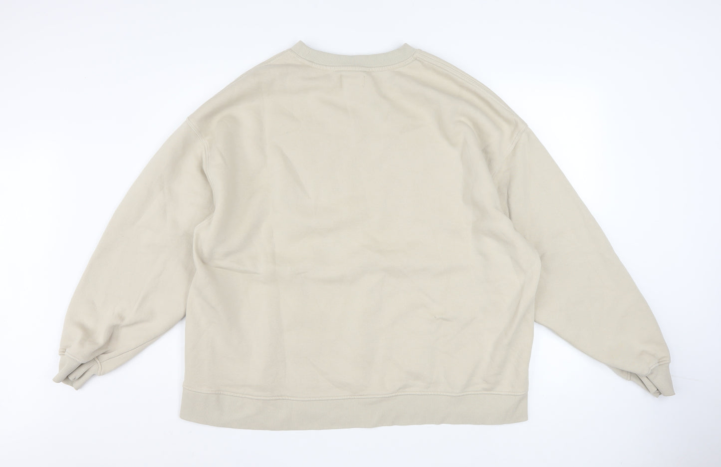 Pull & Bear Teens Beige Boston Pullover Sweatshirt XL Cotton Blend