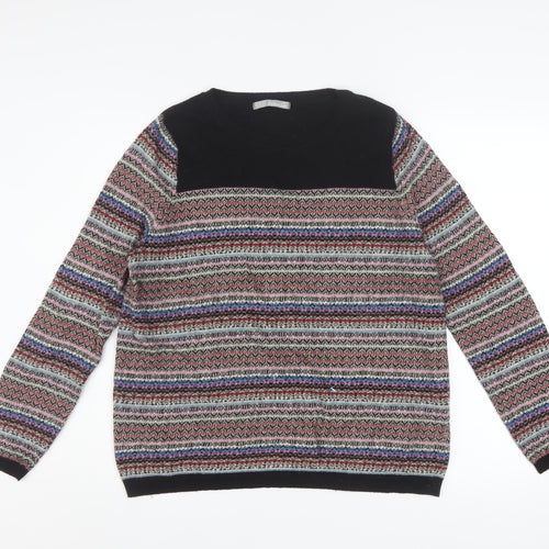 Marks and Spencer Womens Multicoloured Fair Isle Knit Jumper UK 16
