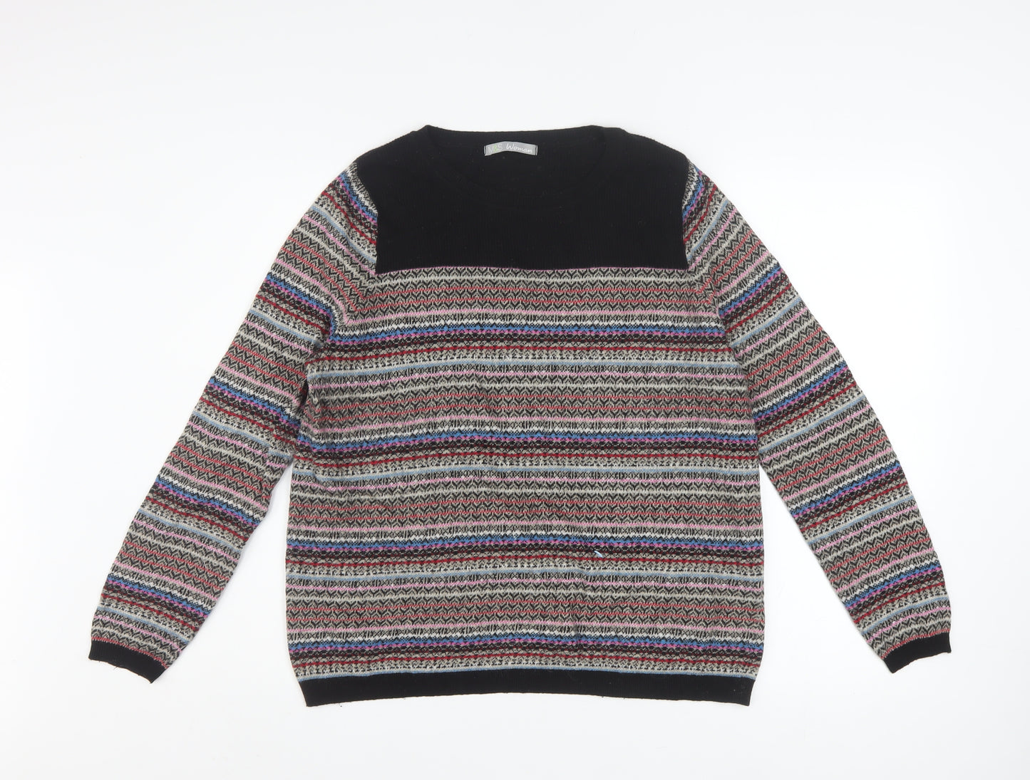 Marks and Spencer Womens Multicoloured Fair Isle Knit Jumper UK 16