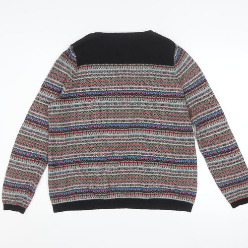 Marks and Spencer Womens Multicoloured Fair Isle Knit Jumper UK 16