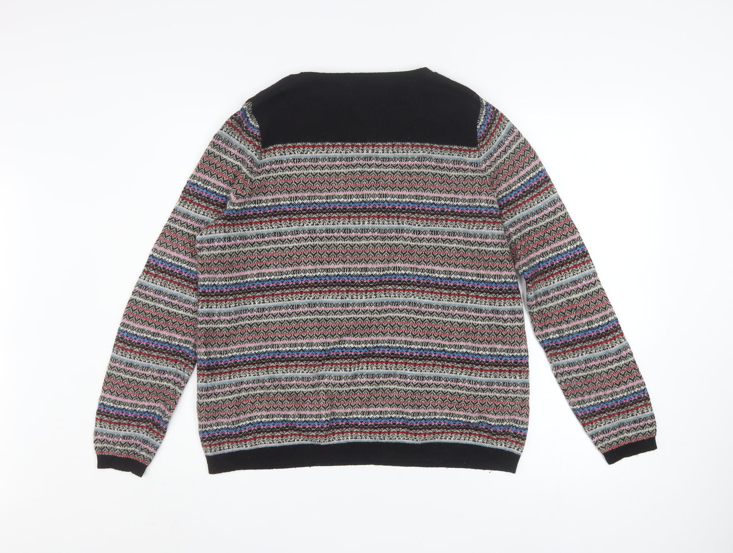 Marks and Spencer Womens Multicoloured Fair Isle Knit Jumper UK 16