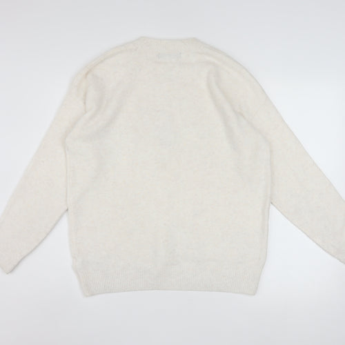 Marks and Spencer Women’s Ivory Sequin Wish Jumper Size M