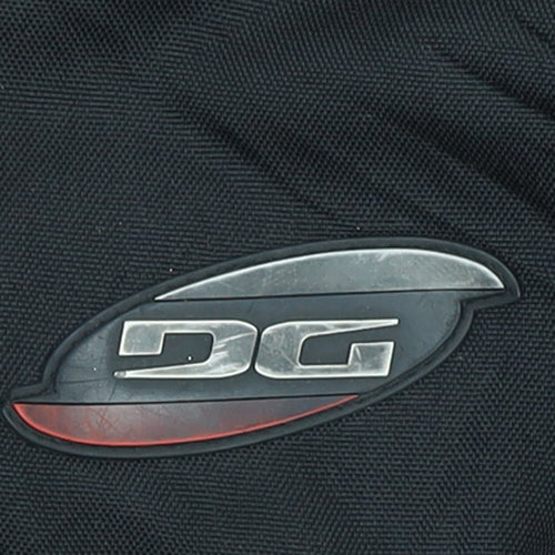 DG Men's Black L Motorcycle Jacket Waterproof Belted Lined