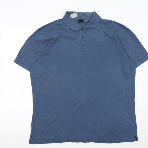 Hugo Boss Men's Blue XL Pima Cotton Short Sleeve Polo Shirt