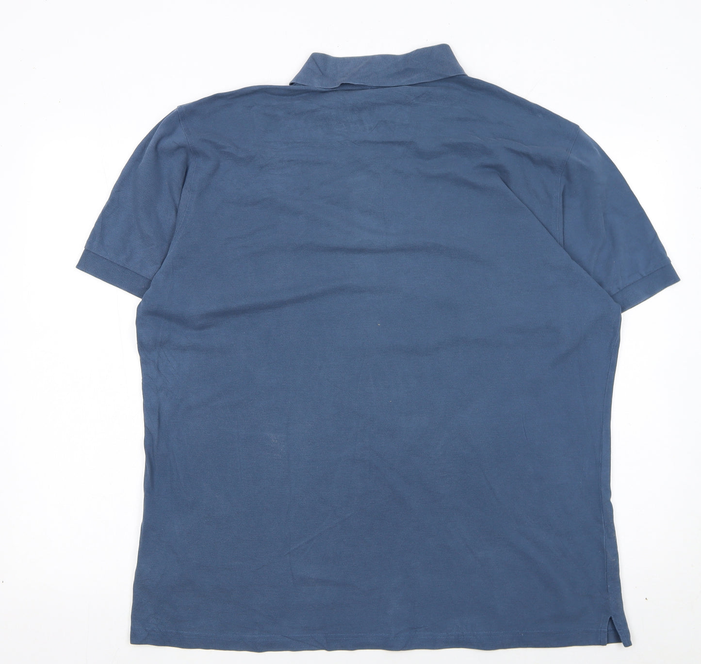 Hugo Boss Men's Blue XL Pima Cotton Short Sleeve Polo Shirt