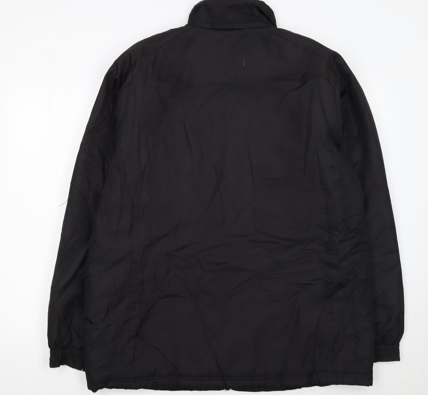 Umbro Men's Black L Track Jacket Full Zip Polyester Sportswear