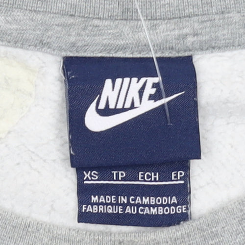 Nike Men's Grey XS Crew Neck Fleece Sweatshirt