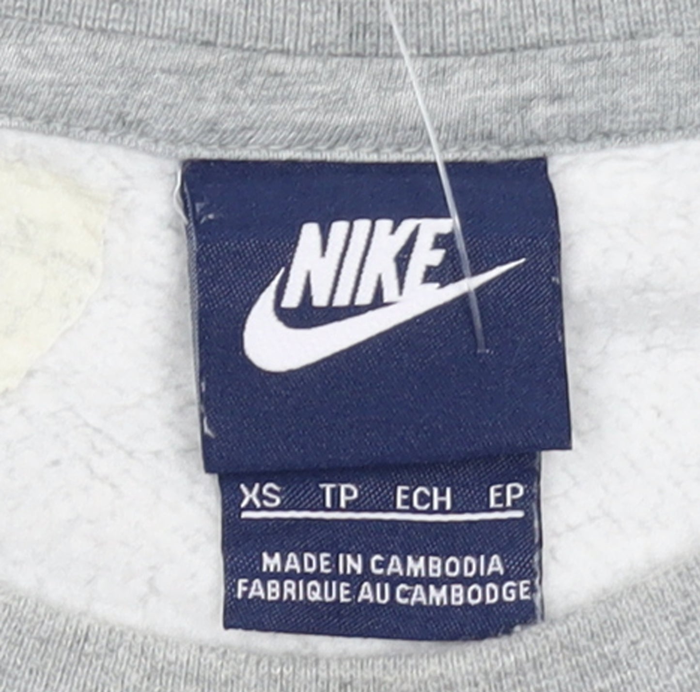 Nike Men's Grey XS Crew Neck Fleece Sweatshirt