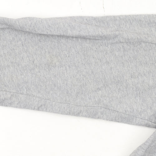 Levi's Women Grey Floral Logo Pullover Sweatshirt L Cotton