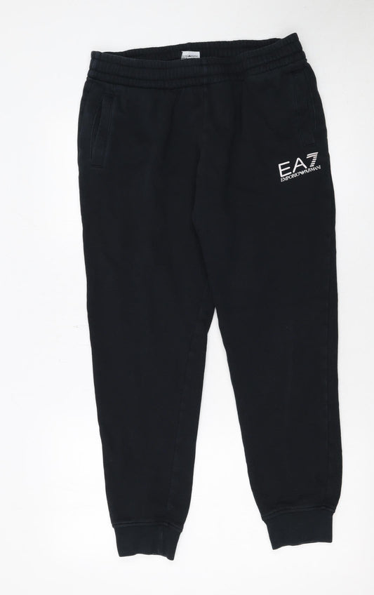 Emporio Armani EA7 Men Black Jogger Trousers Size M