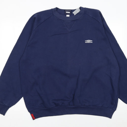 Umbro Men's Blue XL Pullover Sweatshirt Crew Neck Sportswear