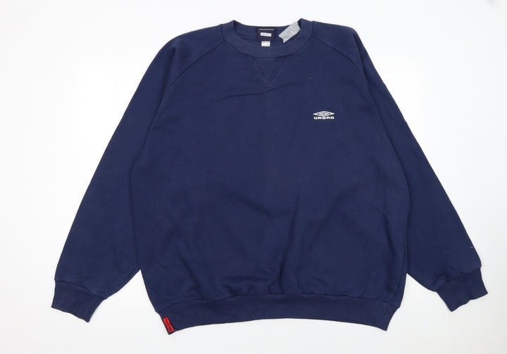 Umbro Men's Blue XL Pullover Sweatshirt Crew Neck Sportswear