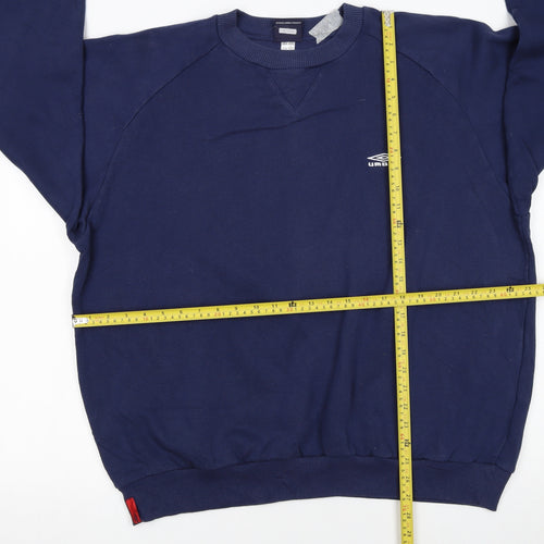 Umbro Men's Blue XL Pullover Sweatshirt Crew Neck Sportswear