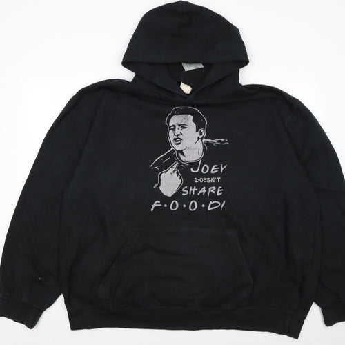 SG Men's Black Graphic Pullover Hoodie 4XL Funny Quote Fleece Sweatshirt