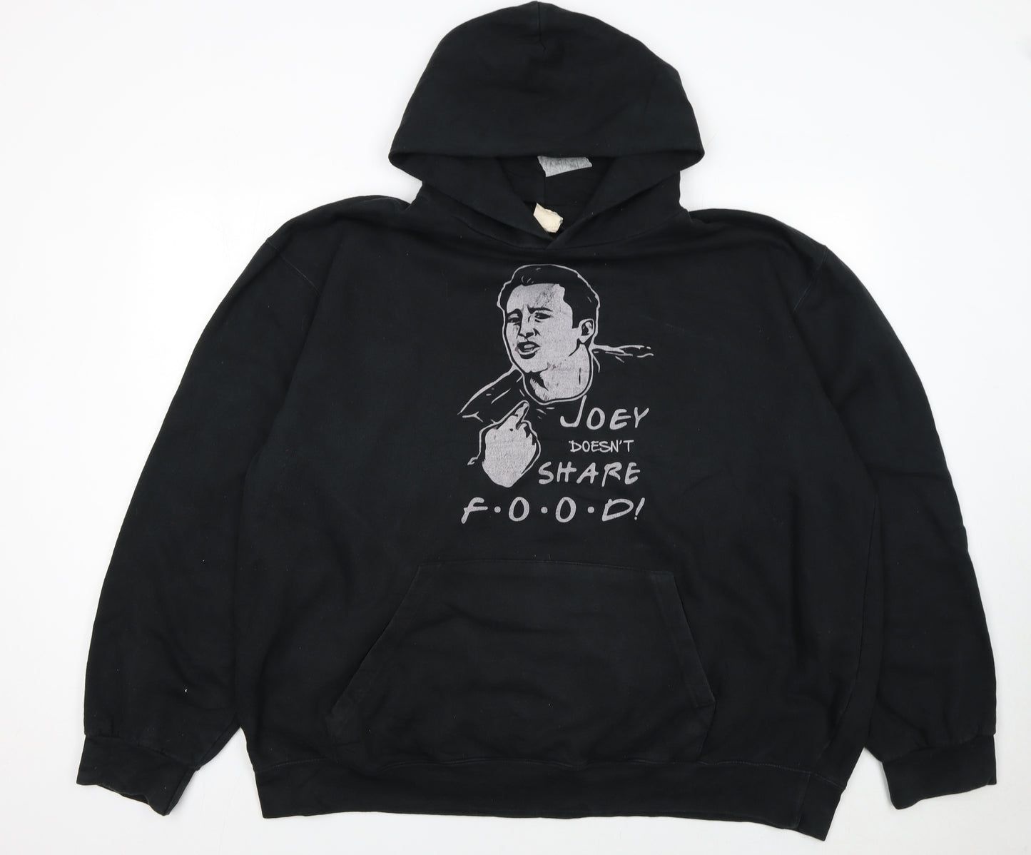 SG Men's Black Graphic Pullover Hoodie 4XL Funny Quote Fleece Sweatshirt