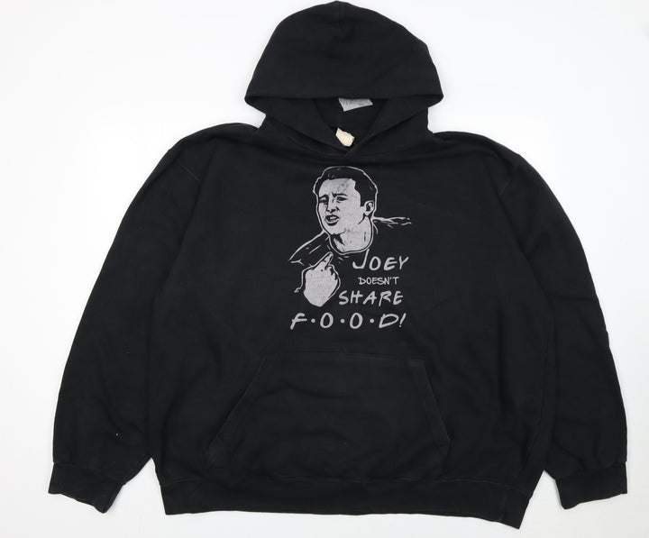 SG Men's Black Graphic Pullover Hoodie 4XL Funny Quote Fleece Sweatshirt