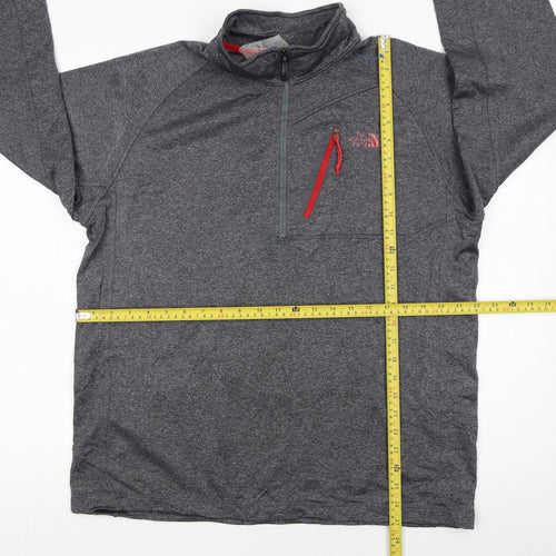 The North Face Men's Grey 1/4 Zip Pullover Sweatshirt L Outdoor