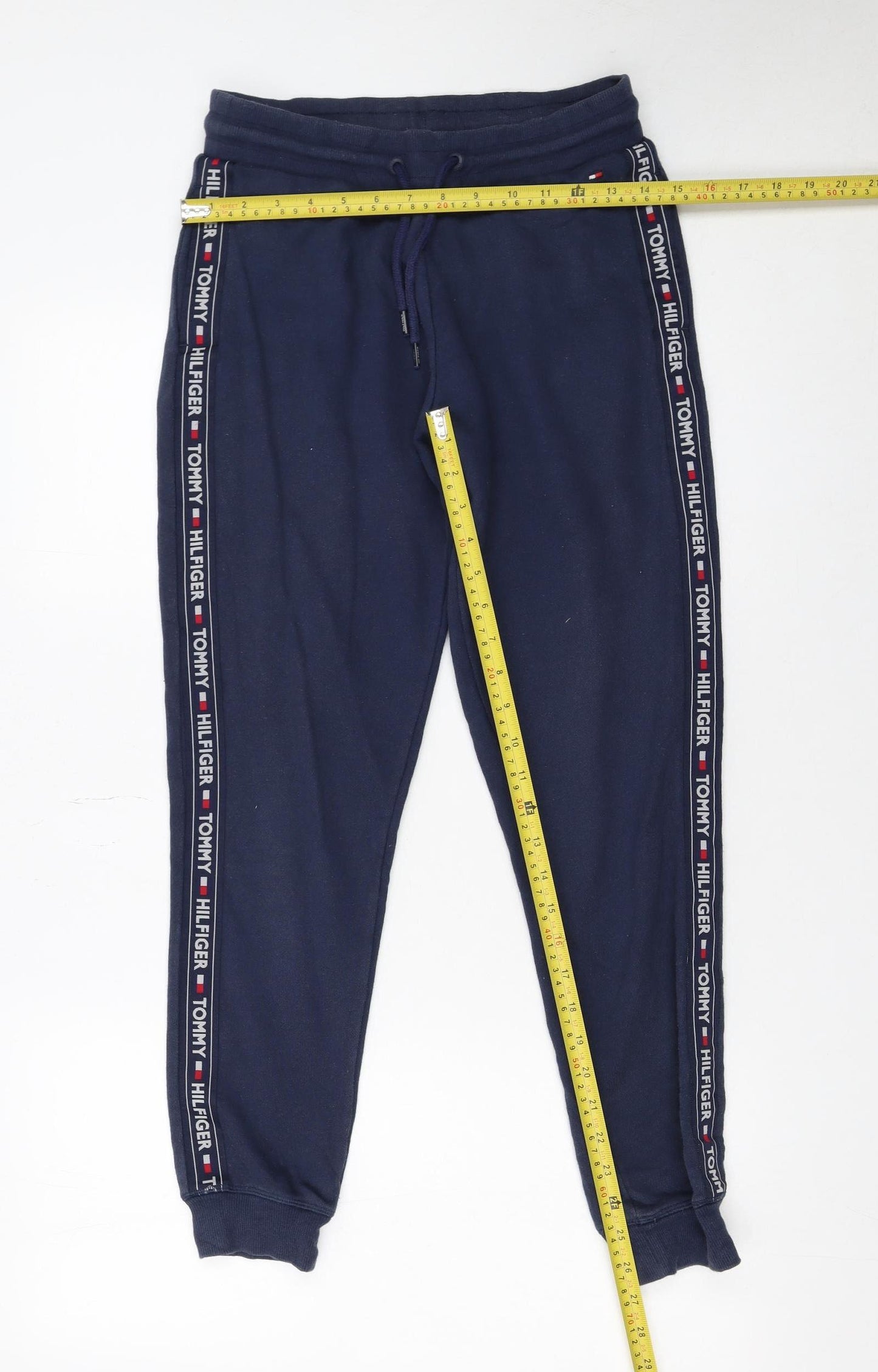 Tommy Hilfiger Men's Blue Jogger Sweatpants Size S Logo Trim