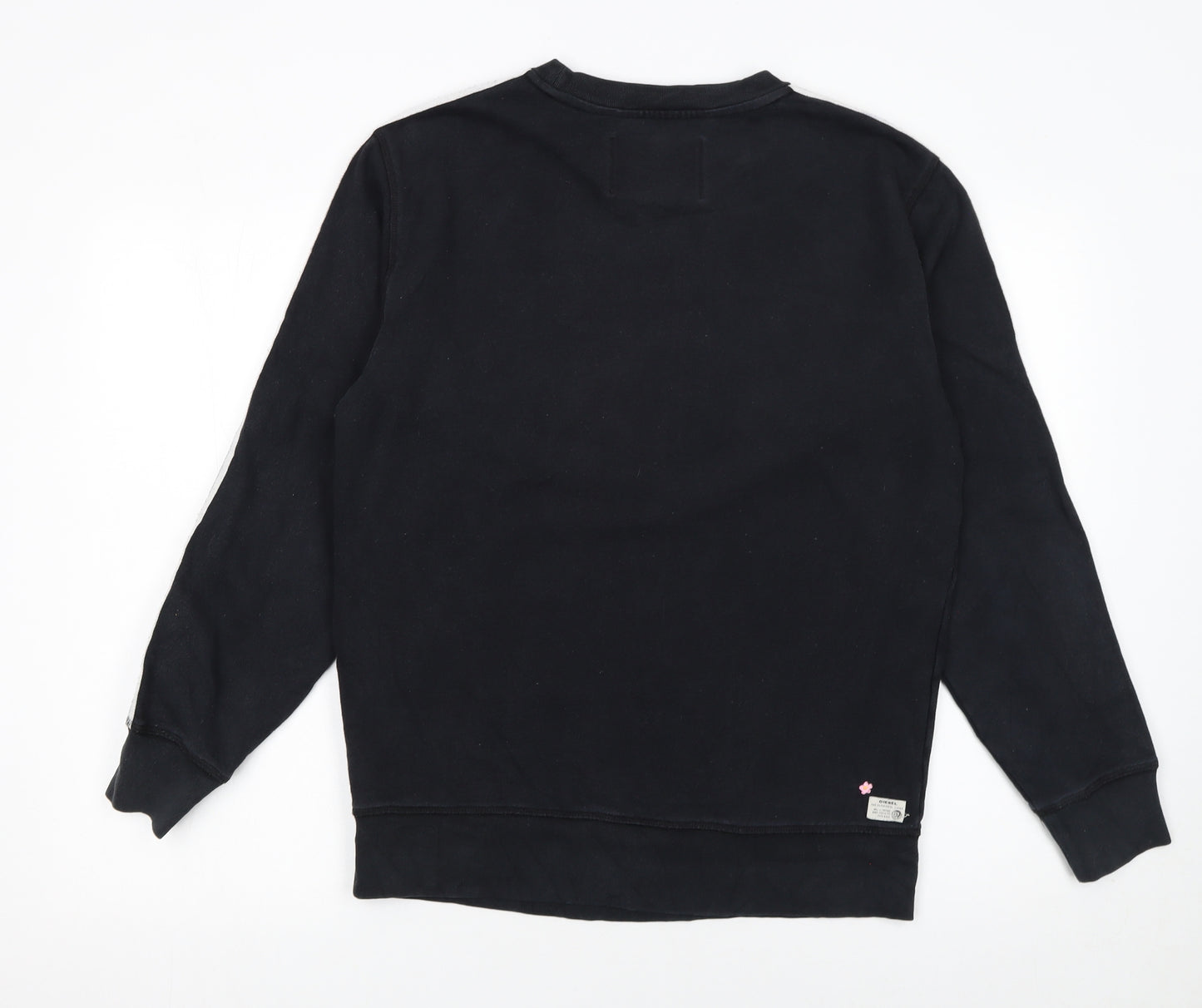 Diesel Womens Black Lounge Sweatshirt Cotton Blend Size M