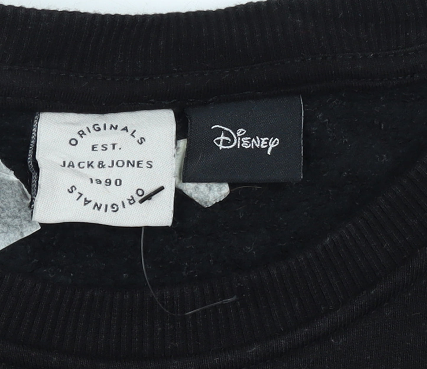 Jack & Jones Men’s Black Mickey Mouse Graphic Hoodie M