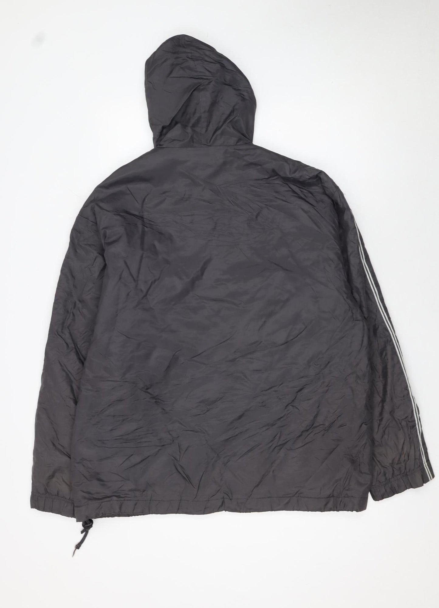 Sergio Tacchini Men's Grey Hooded Anorak Jacket Size M